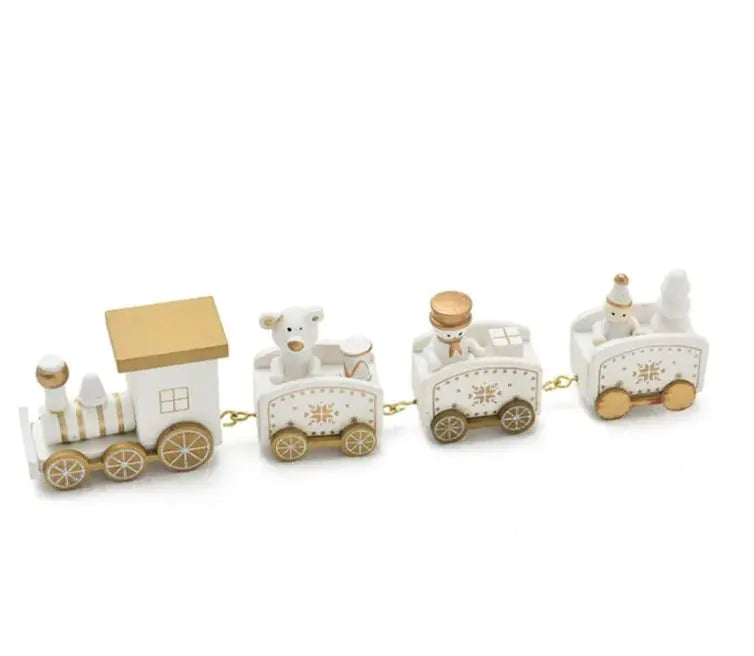 Festive Wooden Train Ornament